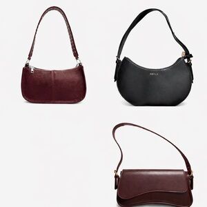Women's Black and Brown Shoulder Bags Set